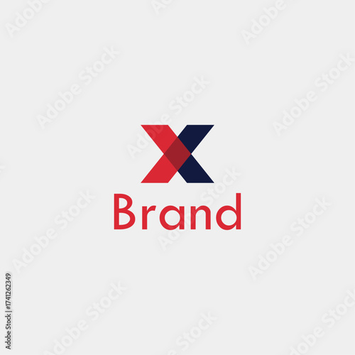 Free Download Modern Overlapping Letter X Monogram Logo isolated with white background.  - GFXLoad