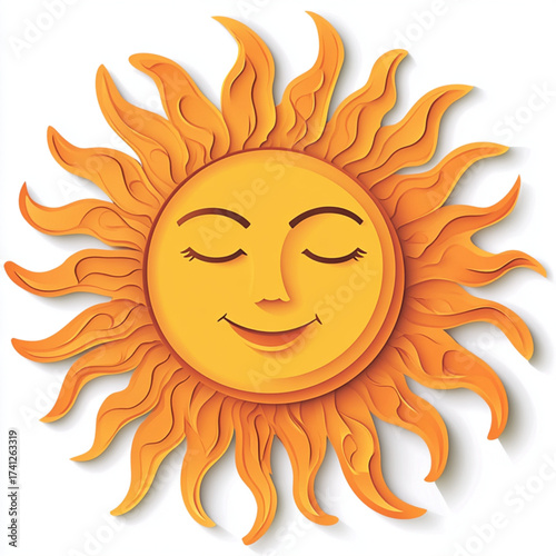 happy sun cartoon