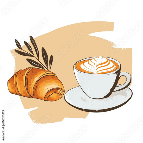 coffee and croissant