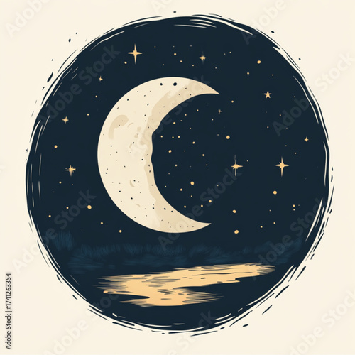 moon and stars
