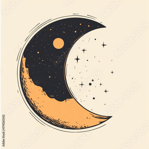 vector illustration of a moon