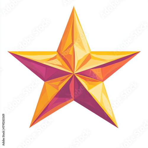gold star isolated on white