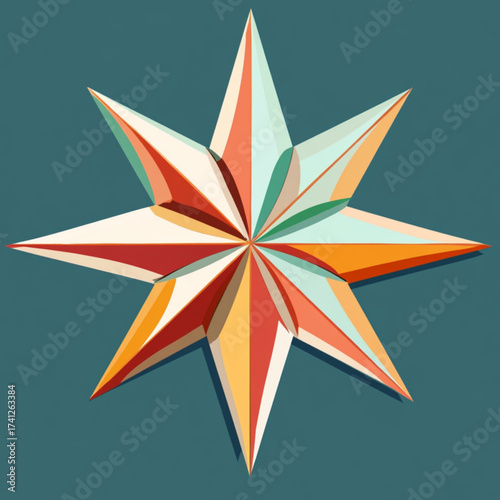 abstract colorful star