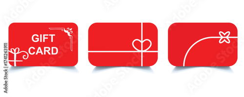 Gift card icon in solid flat trendy design style.