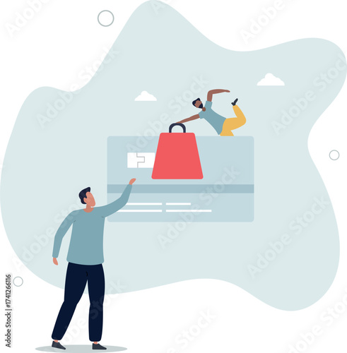 Electronic payment for online shopping, credit or debit card payment order via e-commerce website concept.life and employment of people.