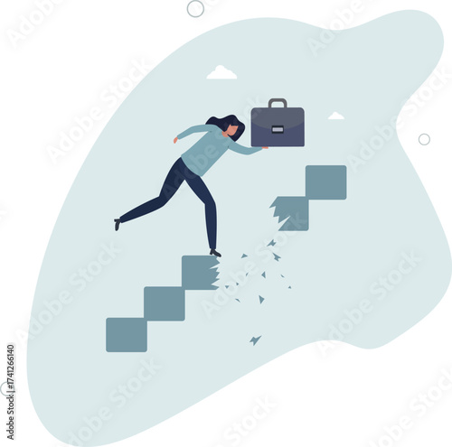 Career path obstacle, business problem or risk, challenge to achieve success or leadership to overcome difficulty concept.life and employment of people.