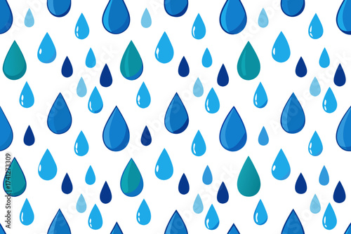 seamless pattern with water drops