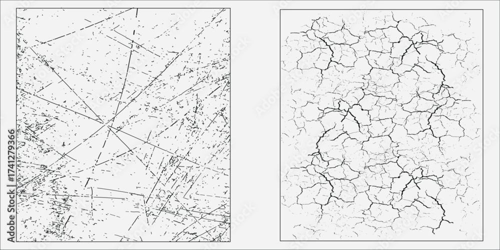 Fototapeta premium Geometric Set Grunge old paper texture. vector eps 10