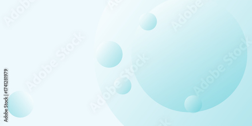Disign abstract Background. Soft Gradient with minimal bounce ball with shadow and light effect. Realistic 3d bubble texture