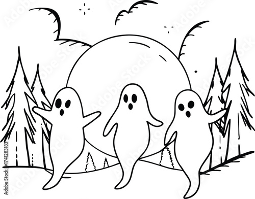 Specters roam through twilight mist