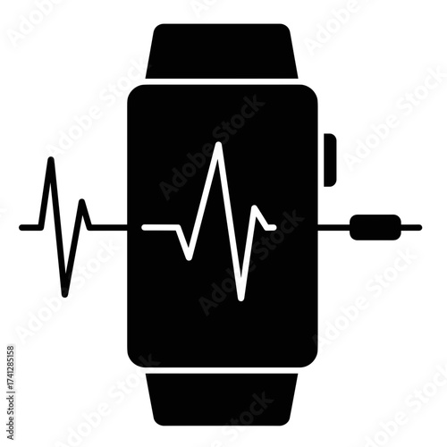 Heart rate monitor smartwatch displaying medical data on screen for International Doctor's Day  