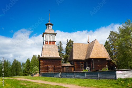 Old wooden church in Petäjä...
