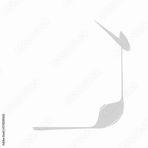 Stylized Silver Treadmill Silhouette on White Background exercise fitness