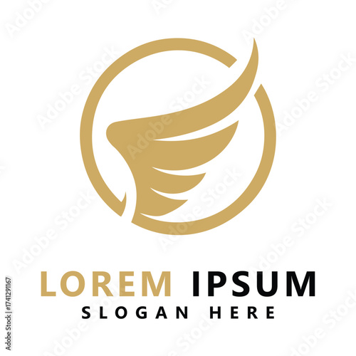 Wing logo template vector icon design