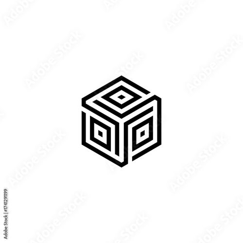 initials HEXAGON LOGO O .O logo design. Initial Letter Logo O  . Hexagon logo design