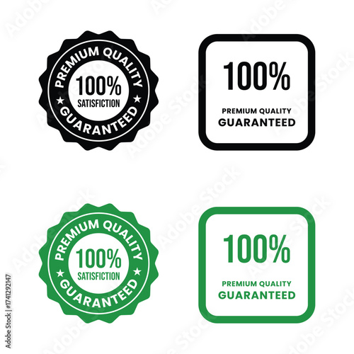 100 percent premium quality satisfaction guaranteed. 100 percent premium quality satisfaction guaranteed icon, logo, label, seal, tag, sign, seal, symbol, badge, stamp, sticker