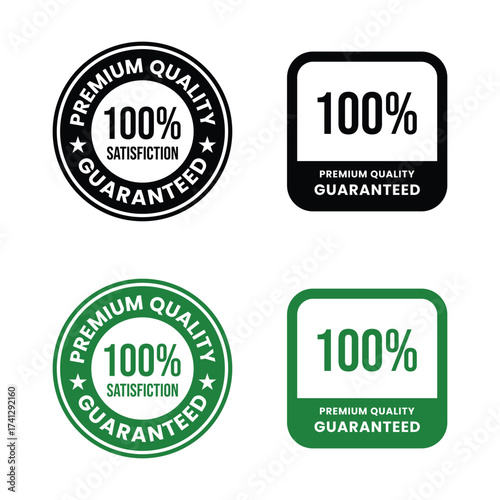 100 percent premium quality satisfaction guaranteed. 100 percent premium quality satisfaction guaranteed icon, logo, label, seal, tag, sign, seal, symbol, badge, stamp, sticker