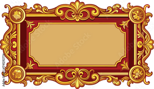 classic museum art frame with ornate-details.