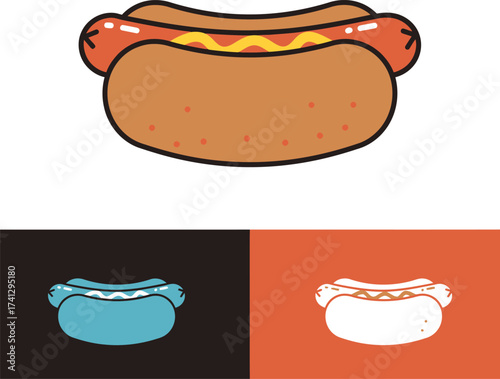 Vector Hot Dog Icons