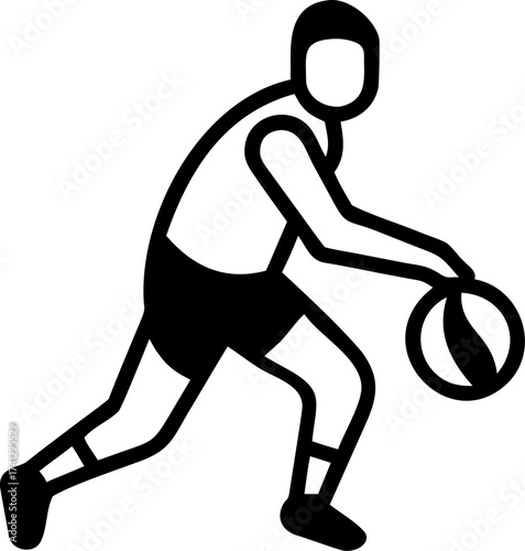 Player performing a crossover dribble.