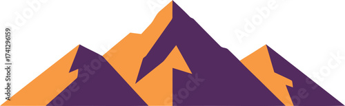 Minimalist Mountain Range Vector Graphic