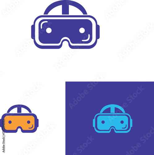 Virtual Reality VR Headset Icon Collection