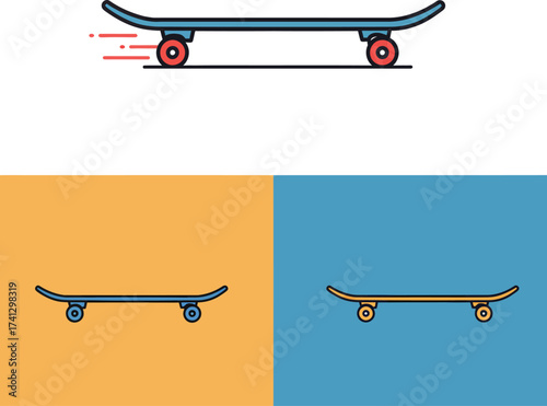 Skateboard Icons: Speed, Style, and Simplicity