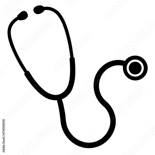 stethoscope on white background