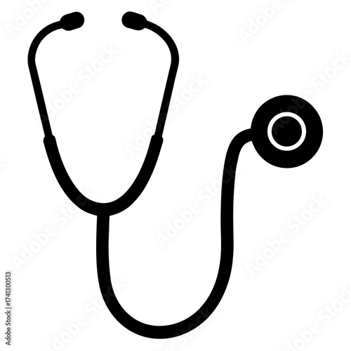 stethoscope on white background