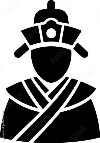 emperor icon flat vector icon