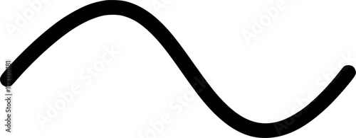 wave sine glyph flat vector icon