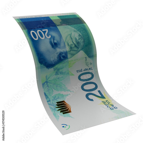 Israeli_200_Shekels_Falling_Financial_Transaction