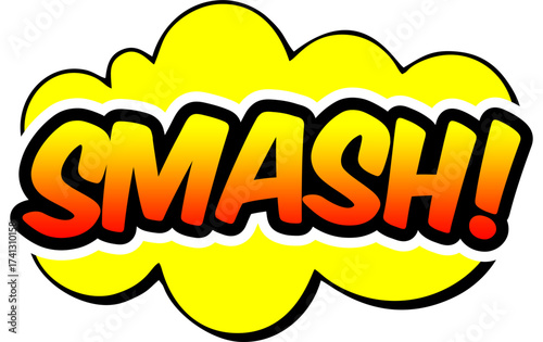 Cartoon comic sign burst clouds. Speech bubble, Smash sign expression and pop art text frames. Comics mem expressions speech, superhero book Smashlabel. Isolated vector symbols set