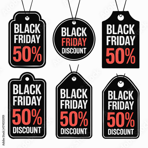 Black Friday 50 Percent Discount Sale Tags Keywords: black friday, sale, discount, 50 percent