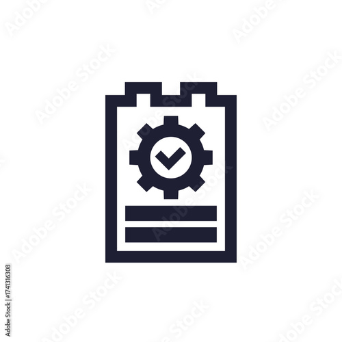 battery efficiency icon on white