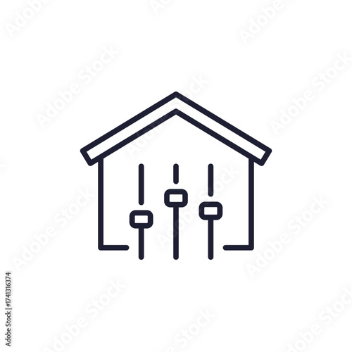 customize settings of smart house icon, line design