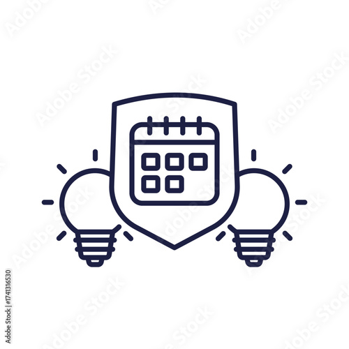 patent term line icon on white