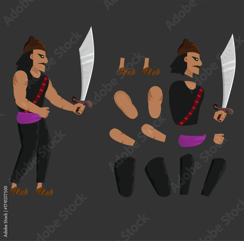 Enemy Character Sprite for games , animation , web series