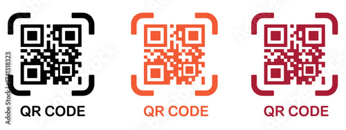 Smart QR Code Vector Symbol – Digital Scan for Quick Access & Smart Search