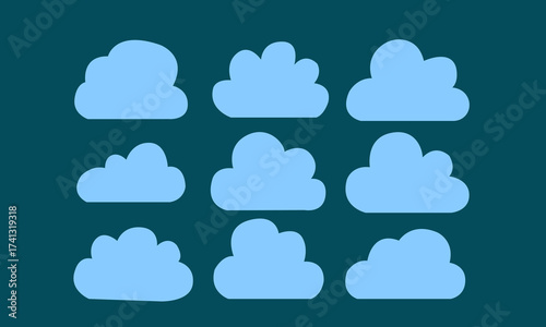 cloud computing icon set