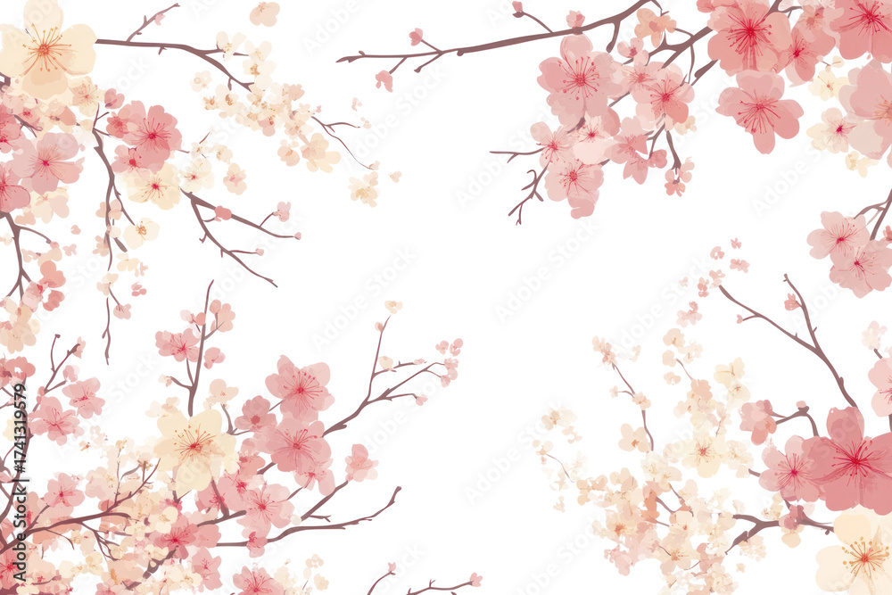 Fototapeta premium PNG Blossom elegant nature design.