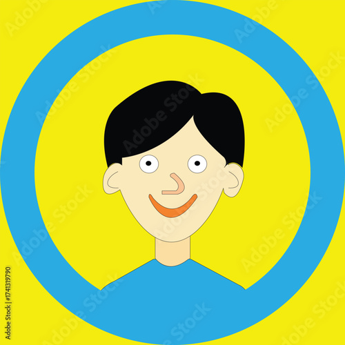 Cute Cartoon Boy Standing Royalty.