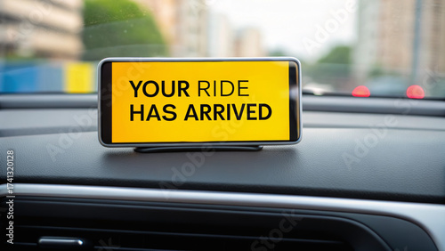 Ride hailing apps simplify urban transportation. A smartphone displays 