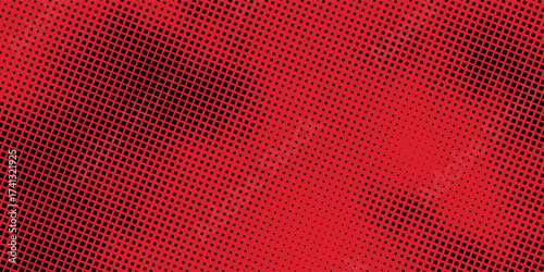 Dot red pattern screen led light gradient texture background. Abstract technology big data digital background. 3d rendering.
