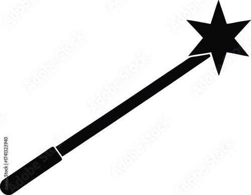 Magic wand vector icon.