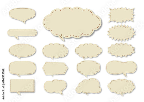 クラフト風吹き出しセット