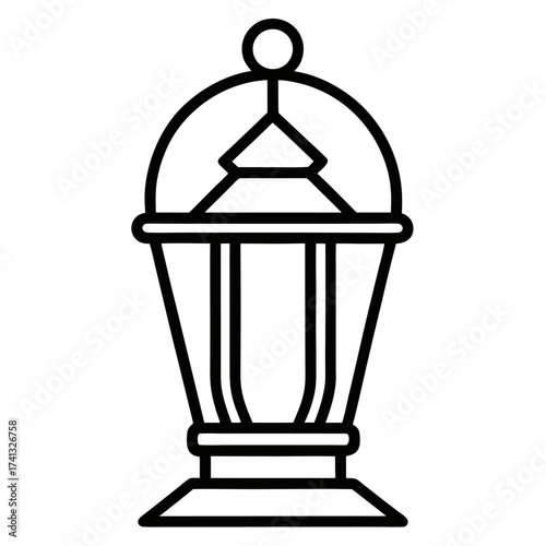 vintage lantern vector illustration