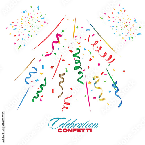 Luxury confetti celebration design, 