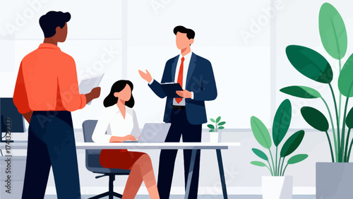 Business team collaborating in office
