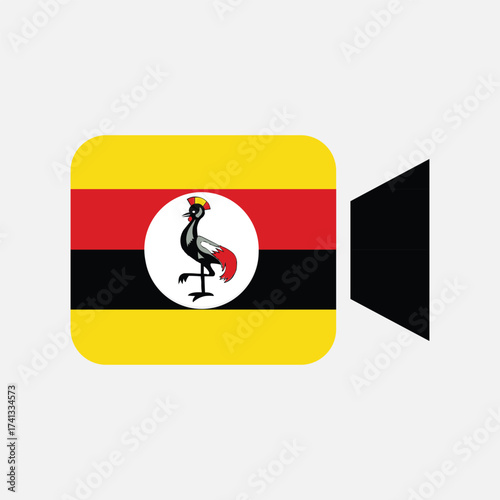 Uganda flag icon on video call Free Download Uganda flag icon on video call - GFXLoad